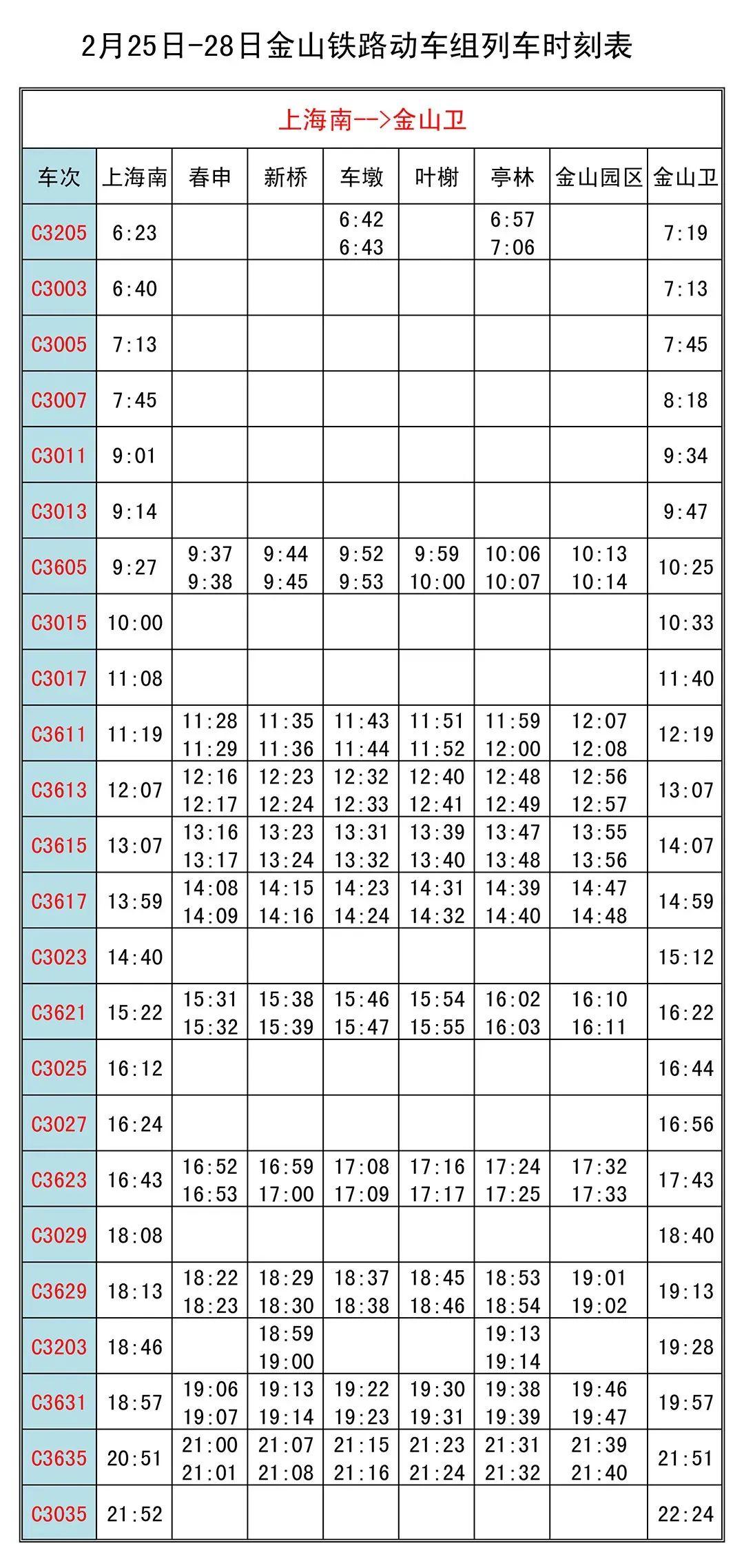 金山小火车最新时刻表及查询步骤指南